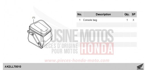 KIT,CONSOLE BAG ADV350AS de 2025